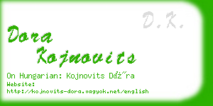 dora kojnovits business card